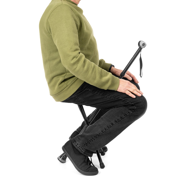 Alumīnija spieķis ar izlaižamu sēdvirsmu (SeatTim)