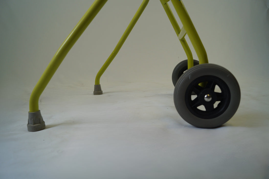 Walking frame with two wheels for children