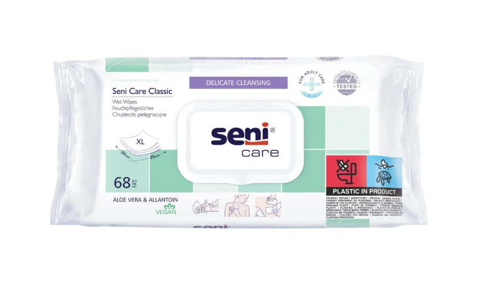 SENI CARE Classic Aloe mitrās salvetes