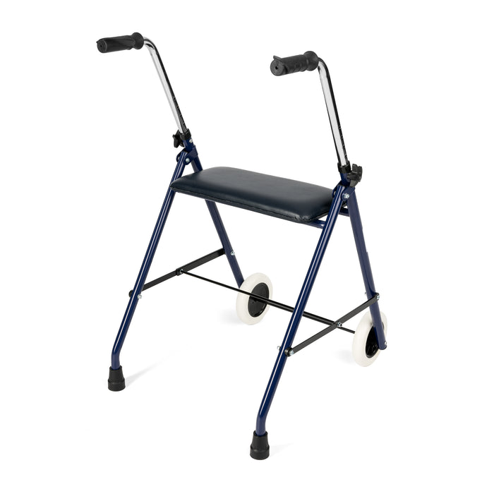 Staigāšanas rāmis ar diviem riteņiem un sēdvirsmu