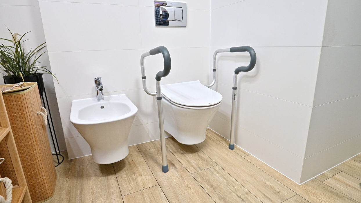 Piecelšanās rokturi tualetes podam (stacionārs)